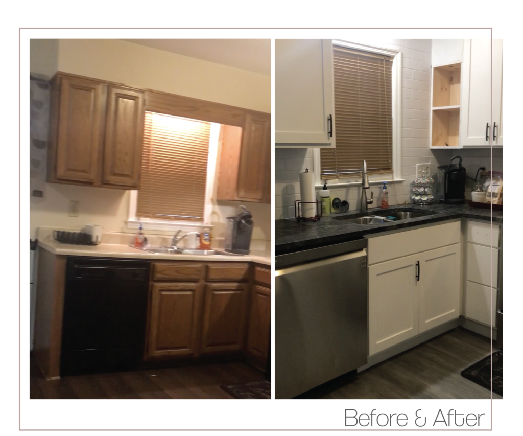 Before & After Kitchen Remoderl_sink area