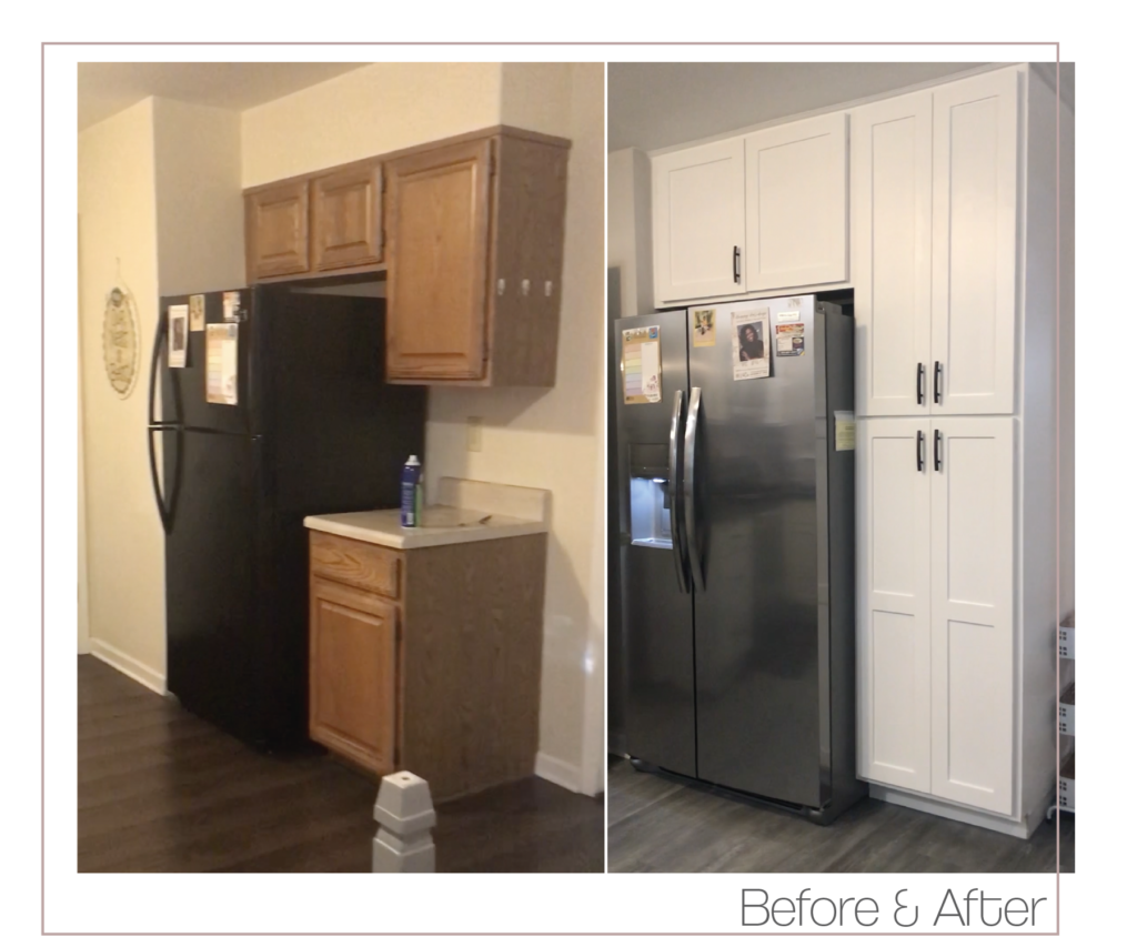 Before & After Kitchen Remoderl_Fridge area